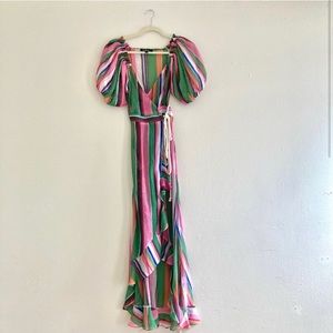 Lulu's Bermuda Striped Dress with Balloon Sleeves